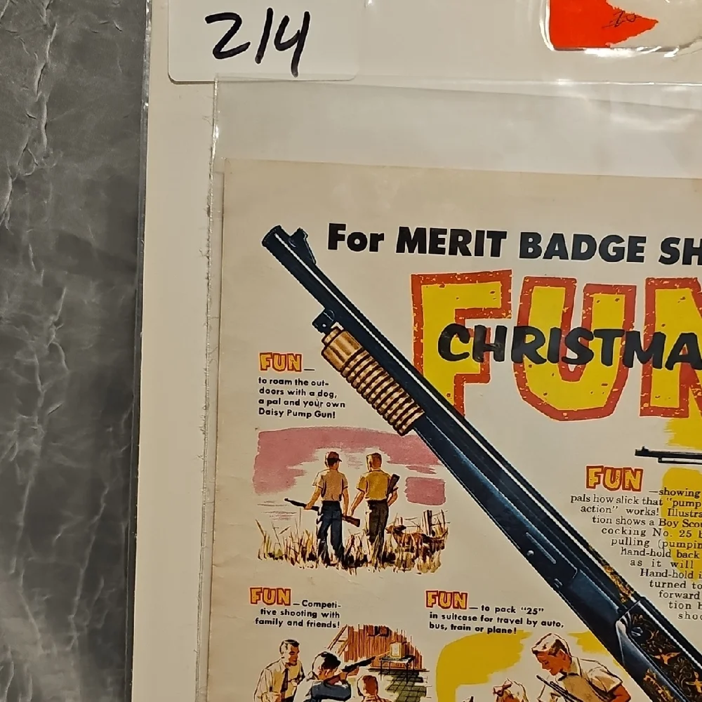 Daisy Christmas Air Rifle Poster with Vibrant Colors 1958